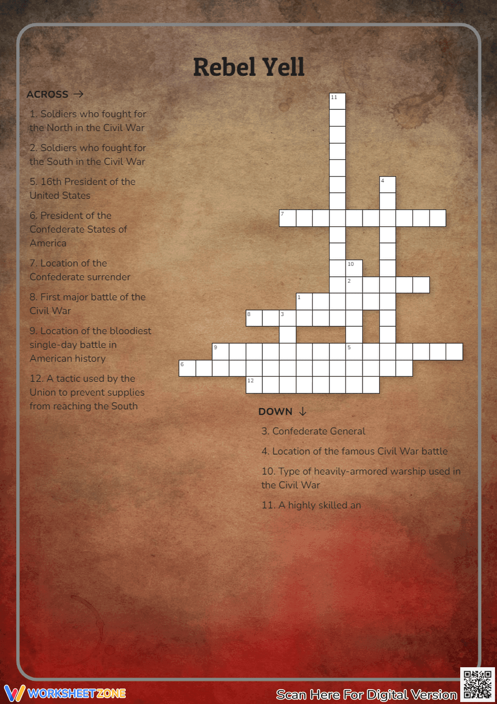 Rebel Yell Crossword Puzzle - Page 1