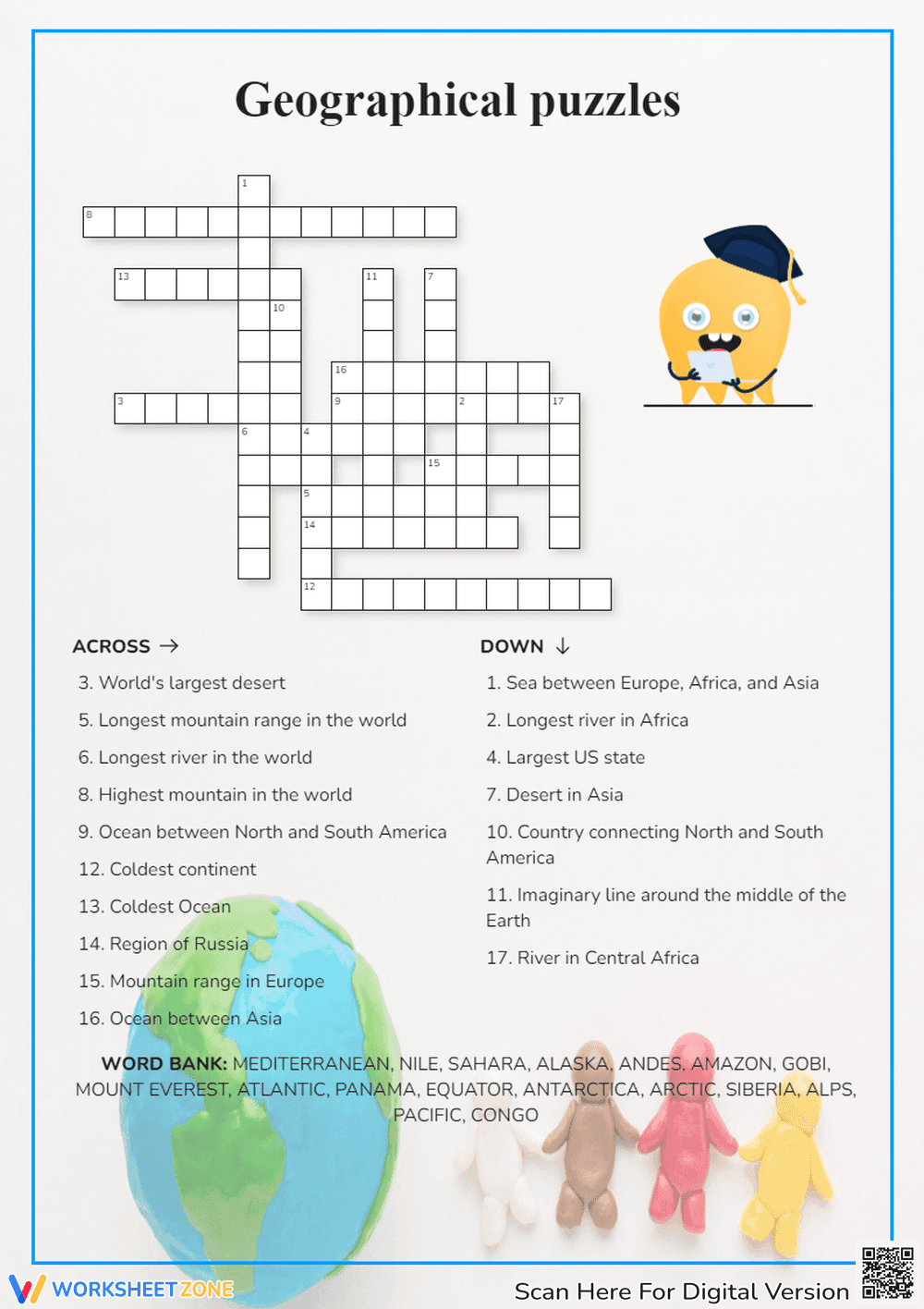 Geographical puzzles Crossword Puzzle - Page 1