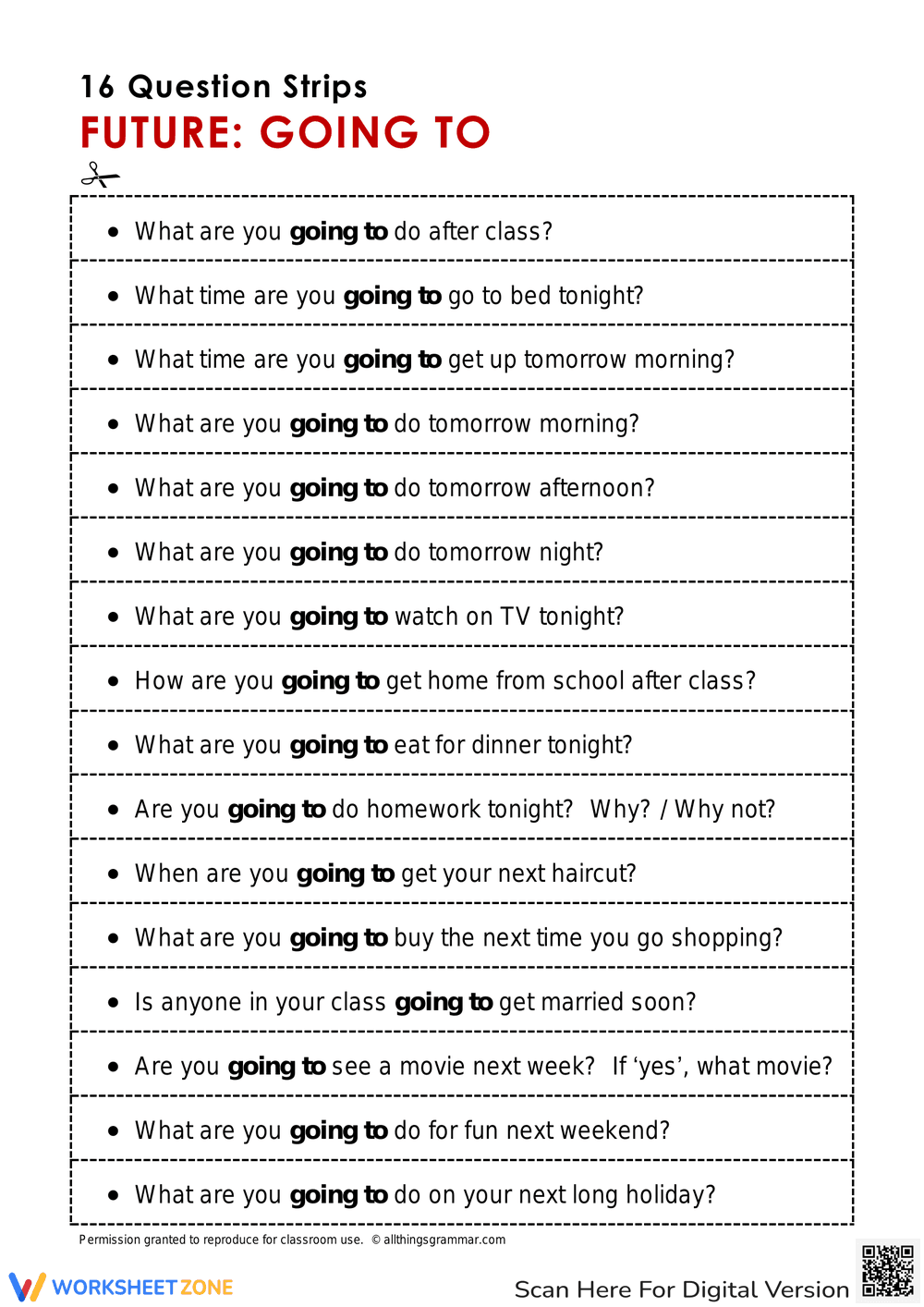 Grammar Discussion Practice Worksheet - Page 1
