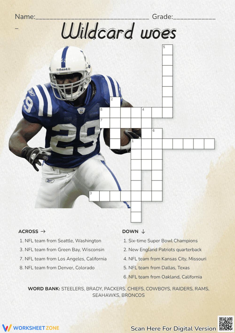Wildcard Woes: Football-themed Puzzle Activity - Page 1