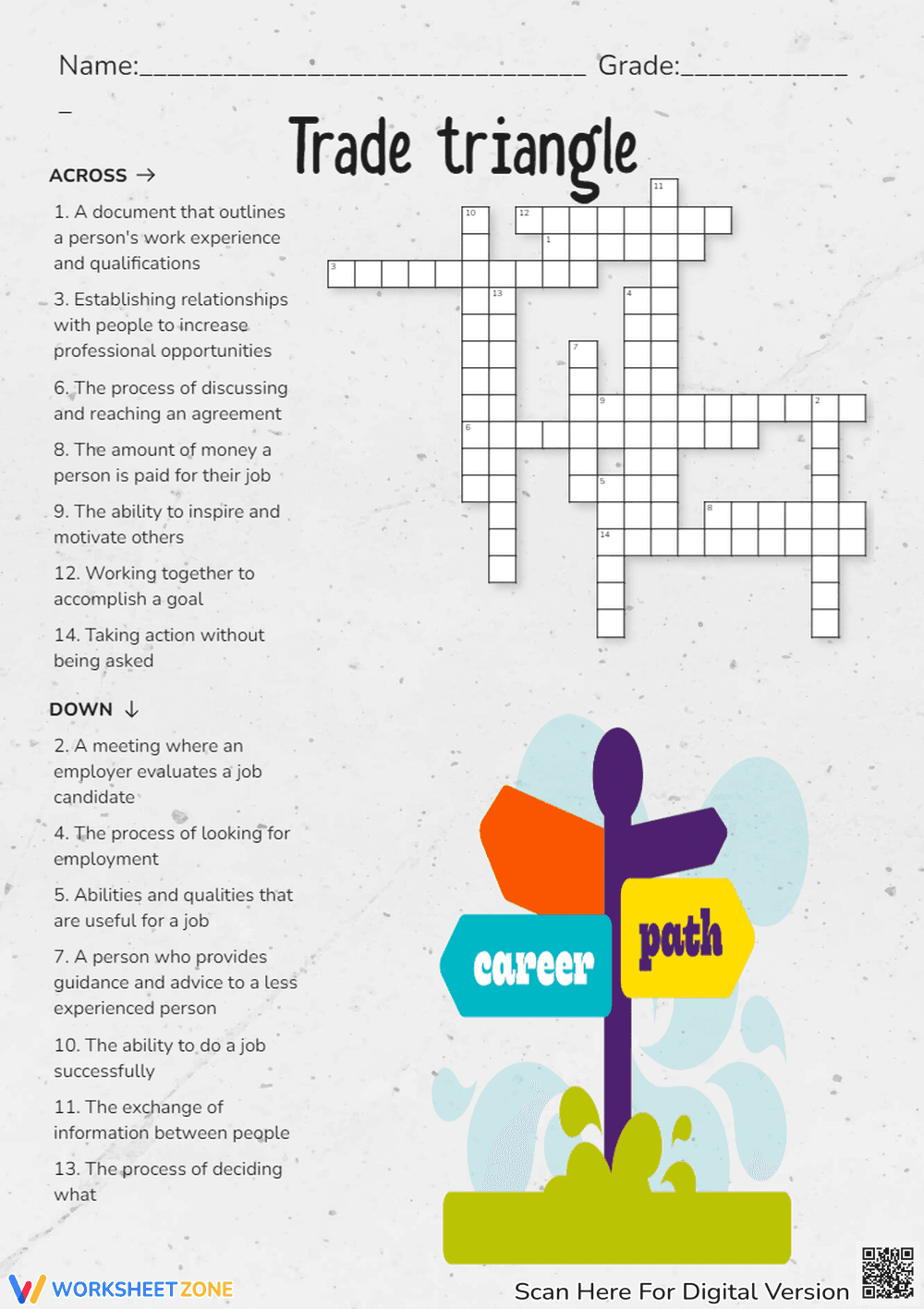 Trade Triangle Worksheet - Page 1