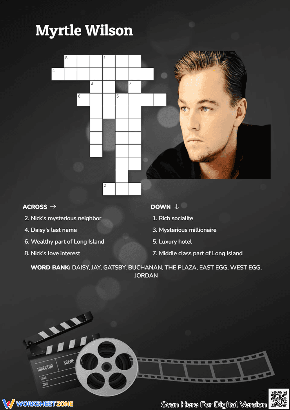 Essential Myrtle Wilson Crossword | Grade 5 ELA - Page 1