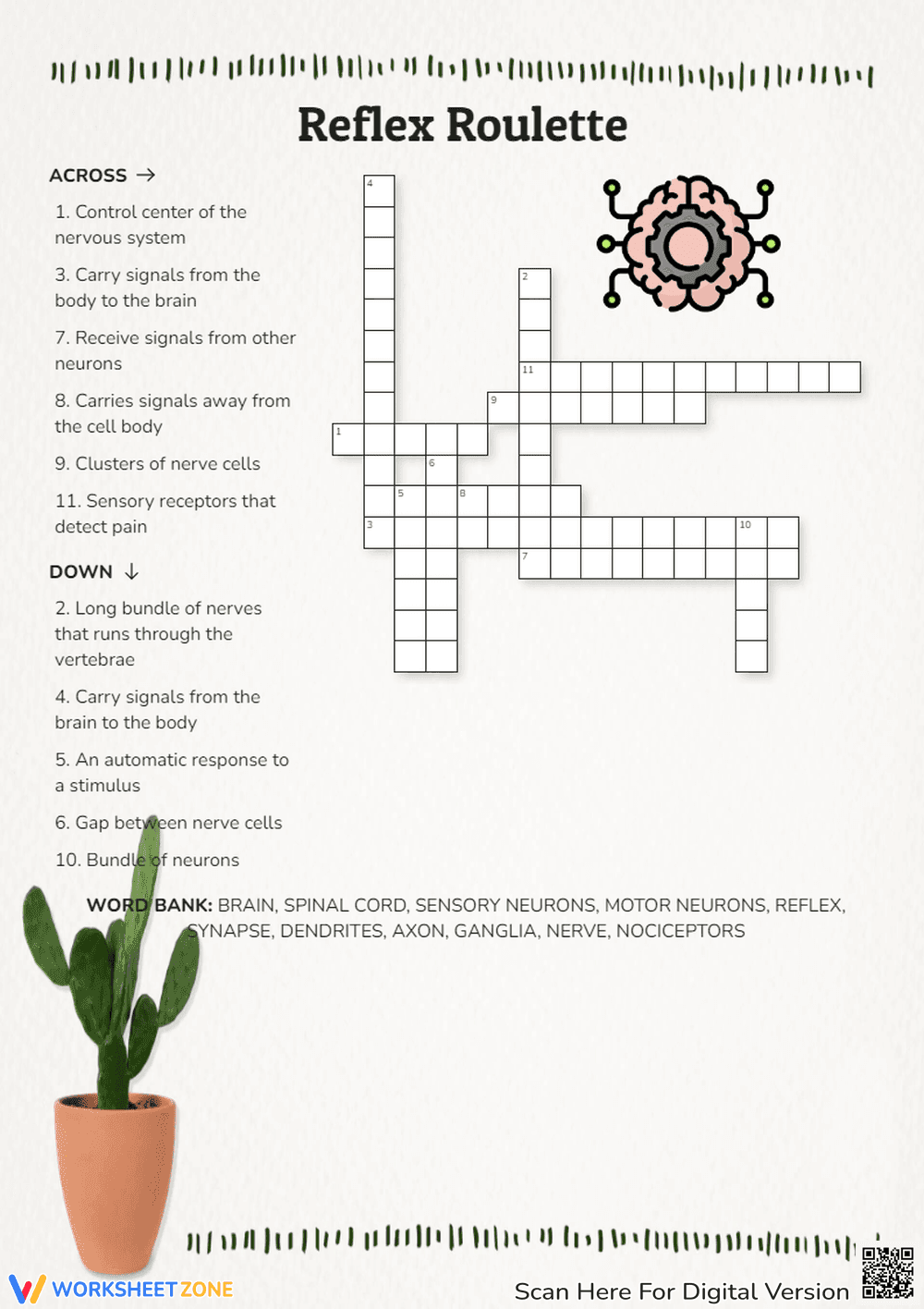 Reflex Roulette Crossword Puzzle - Page 1