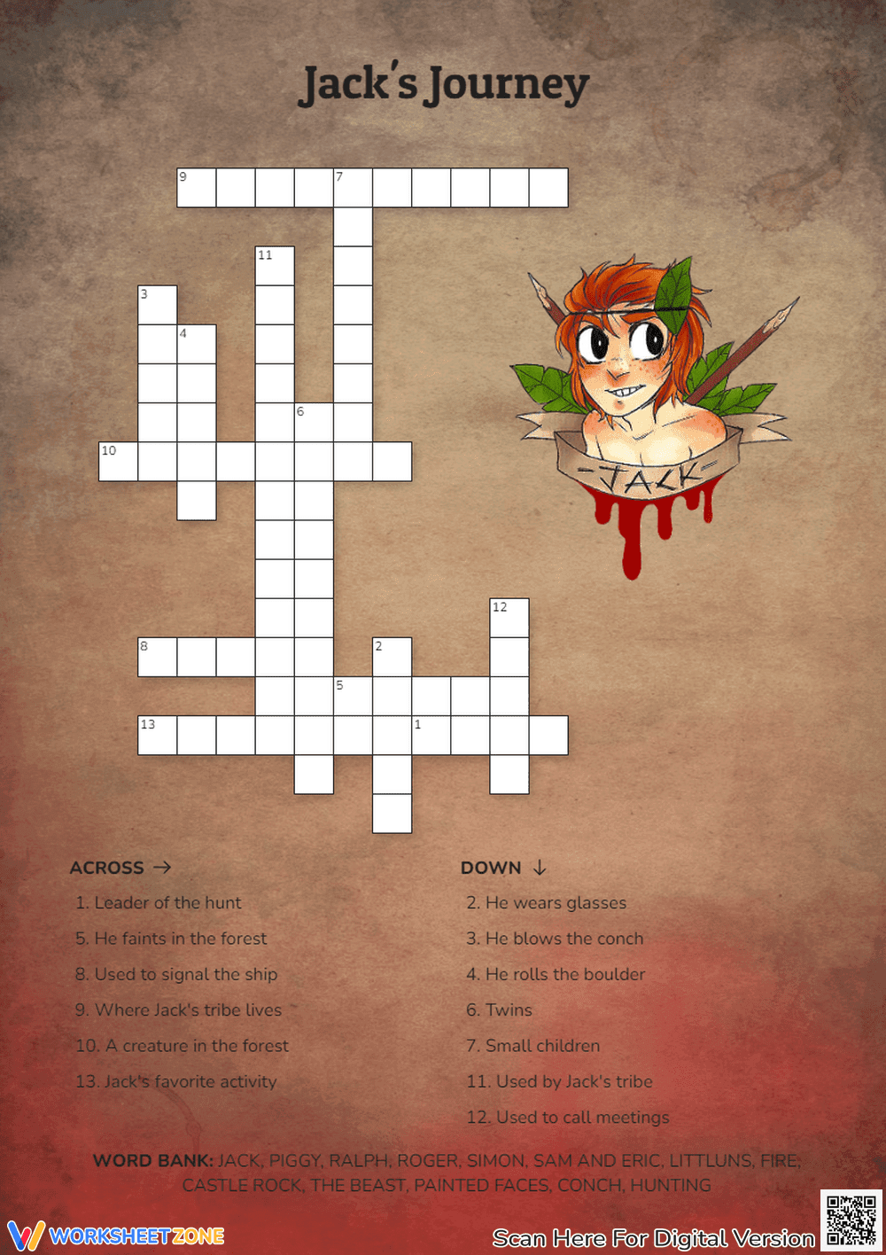 Jack's Journey Crossword Puzzle - Page 1
