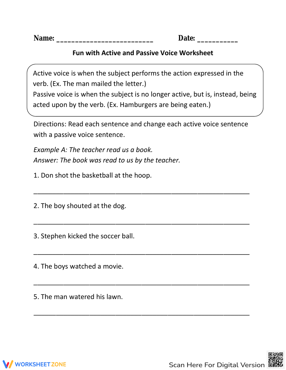Fun with Active and Passive Voice - Page 1