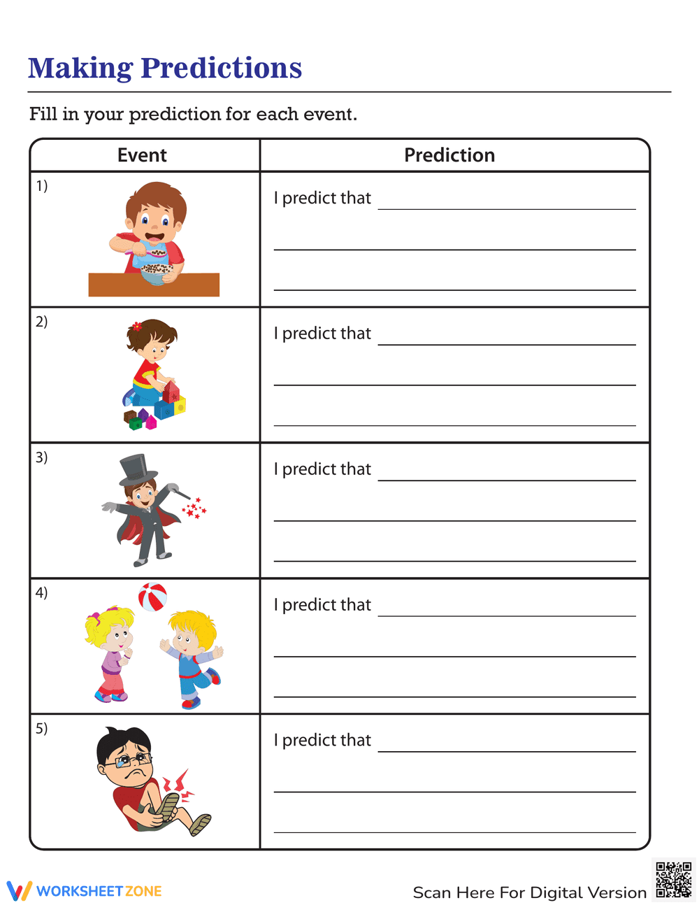 Writing Predictions for Pictures - Page 1