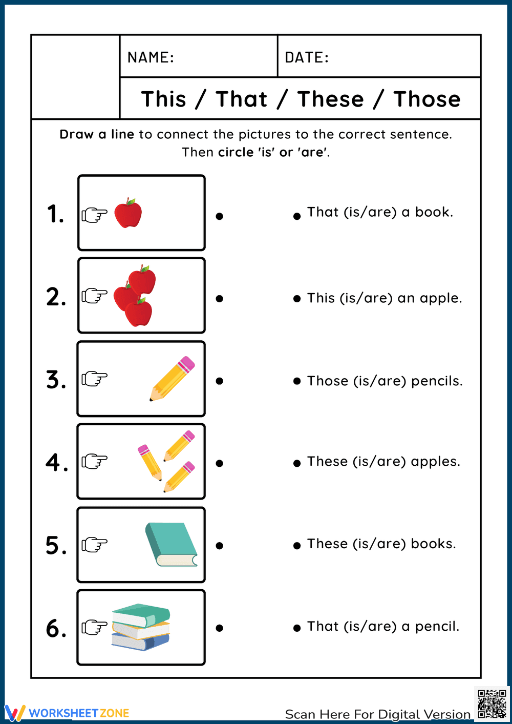 This, That, These, Those Worksheet - Page 1