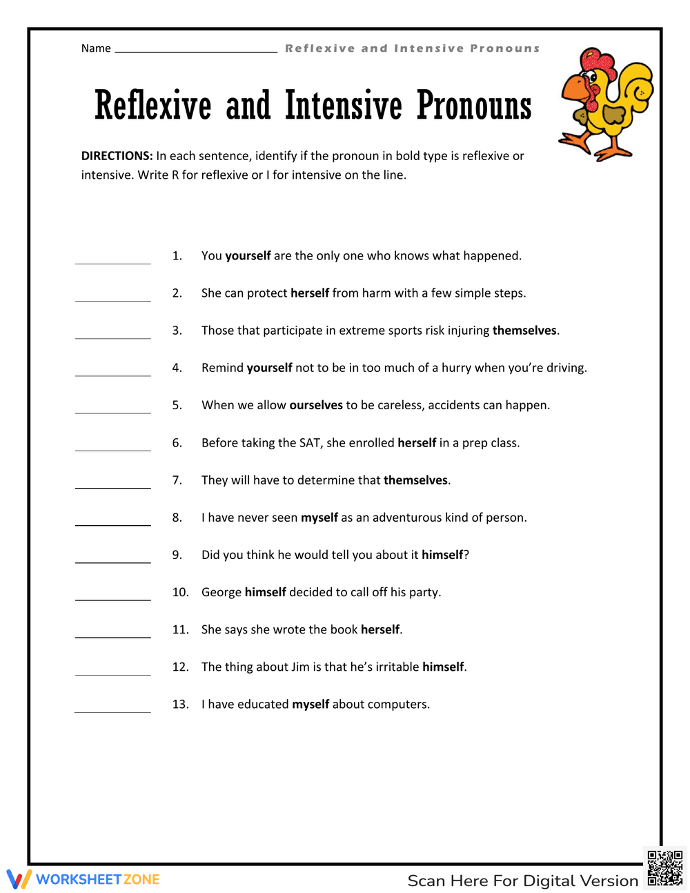 Identify Pronouns with This Worksheet Activity - Page 1