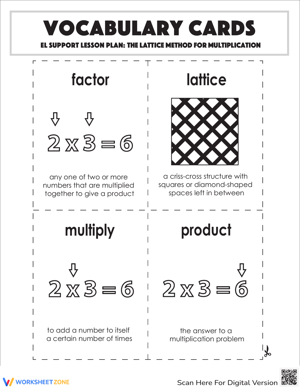 Learn Lattice Method for Multiplication - Page 1