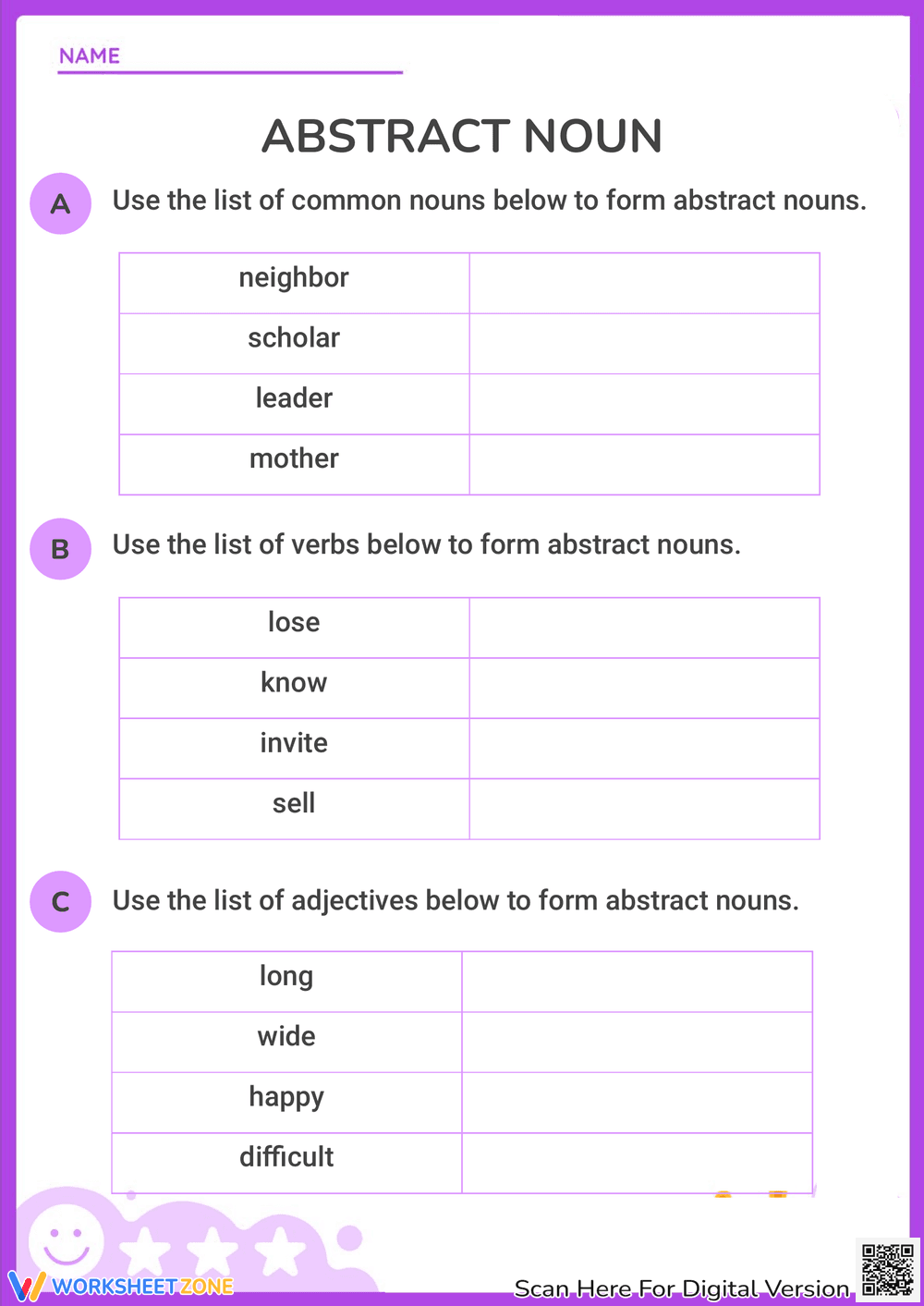 Forming an Abstract Noun: Step-by-Step Guide - Page 1