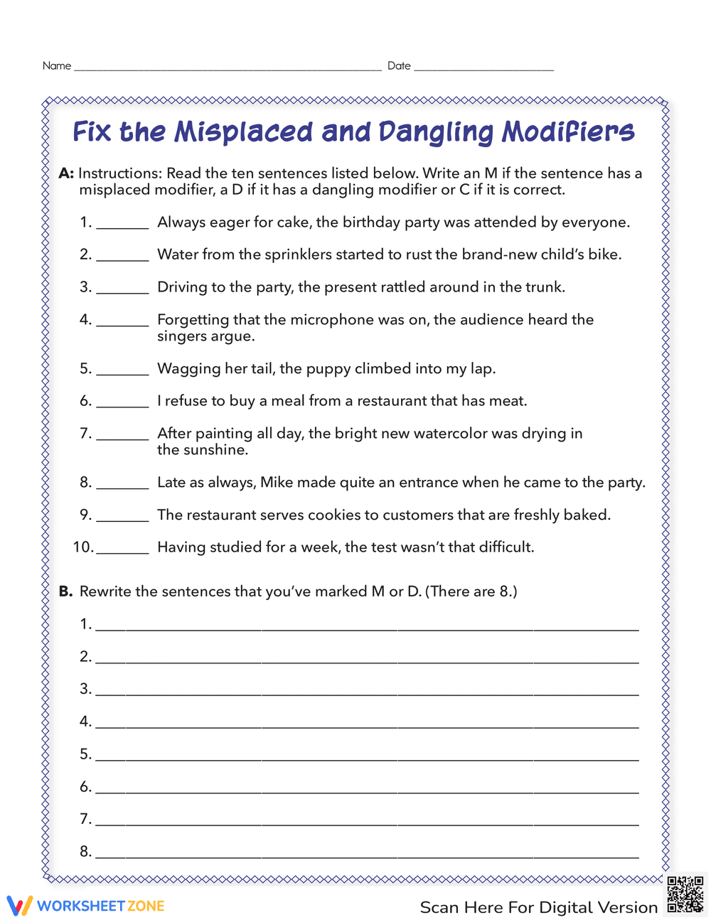 Fixing Misplaced and Dangling Modifiers - Page 1