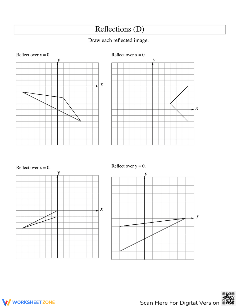 Reflection Over the X or Y Axis - Page 1