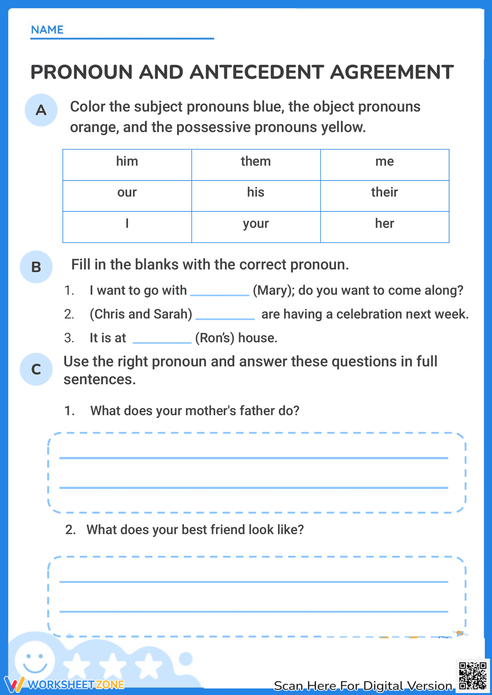 Mastering Pronoun and Antecedent Agreement - Page 1