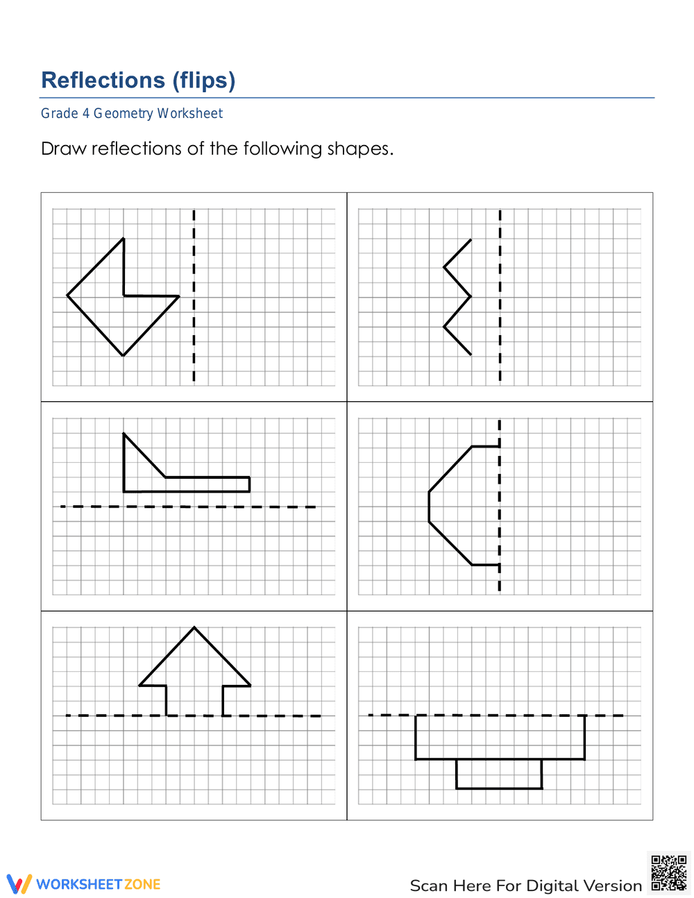 Drawing Reflections Worksheet - Page 1