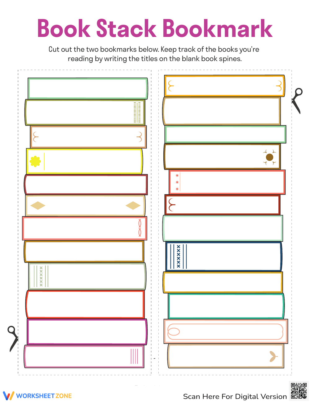 Printable Book Stack Bookmark | Grade 6-8 ELA Ready - Page 1