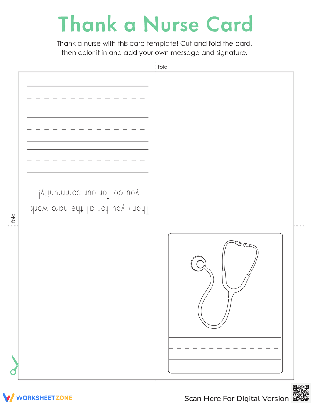 Thank a Nurse Card - Page 1