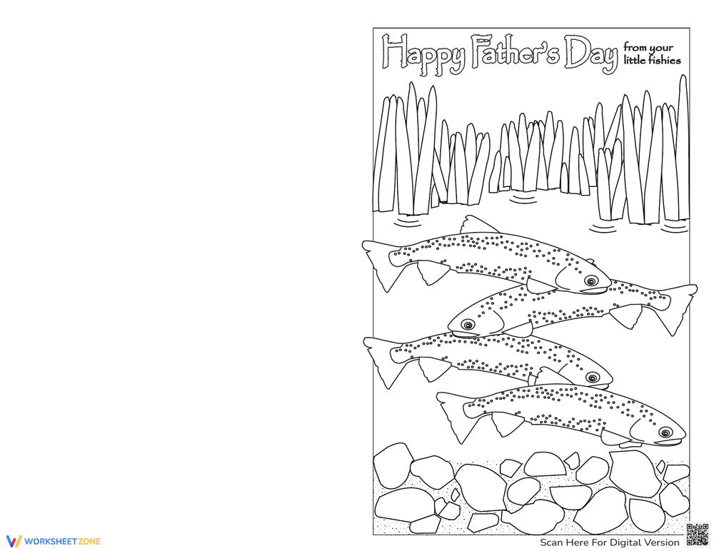 Grade K-2 Father's Day Card — Printable No-Prep Worksheet - Page 1