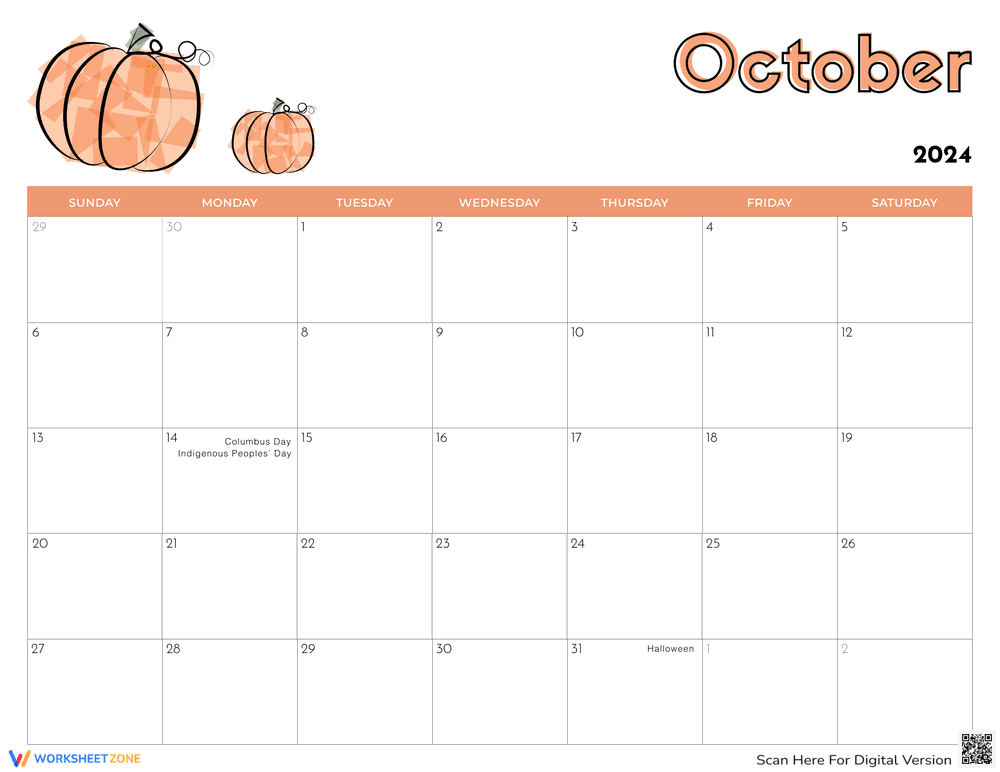 Printable Calendars for Kids 10 - Page 1