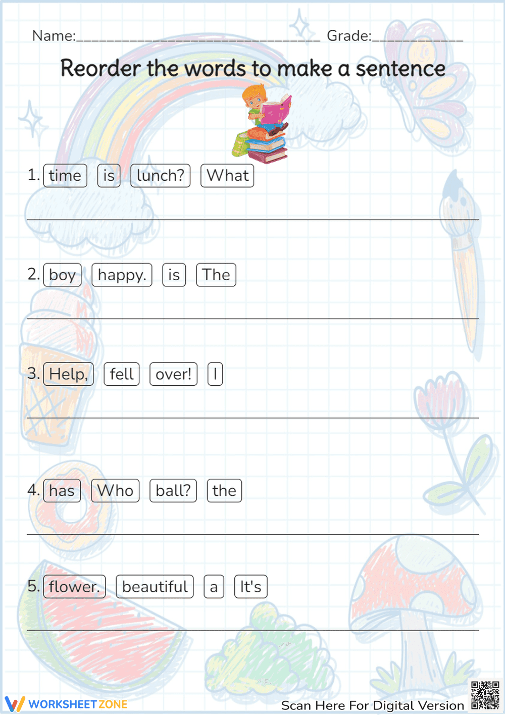 Rearrange the sentence - Page 1