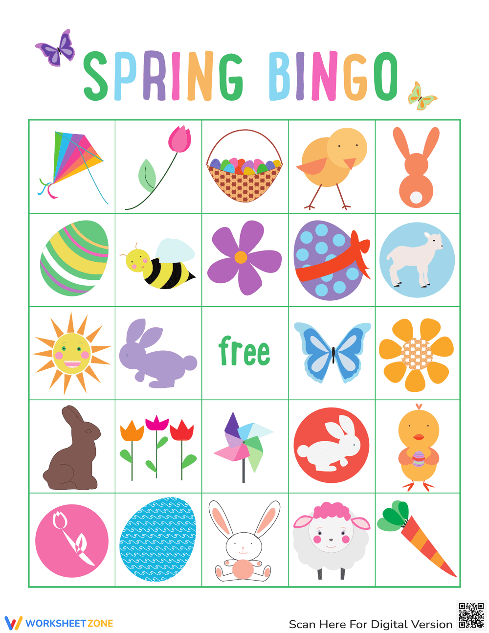 Engaging Spring Bingo Card Activity - Page 1