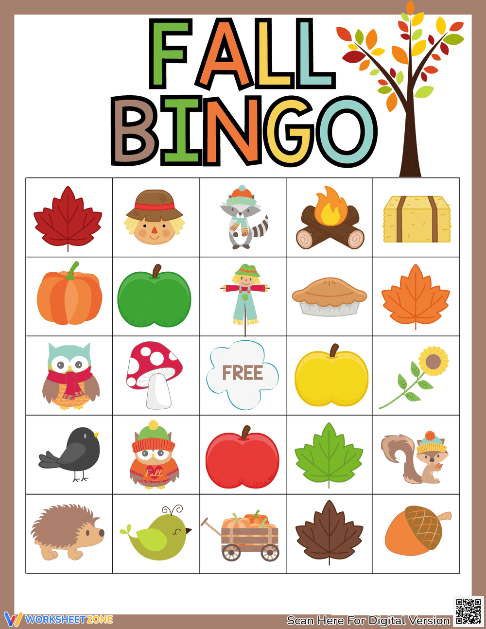 Engaging Fall Bingo for Classrooms - Page 1