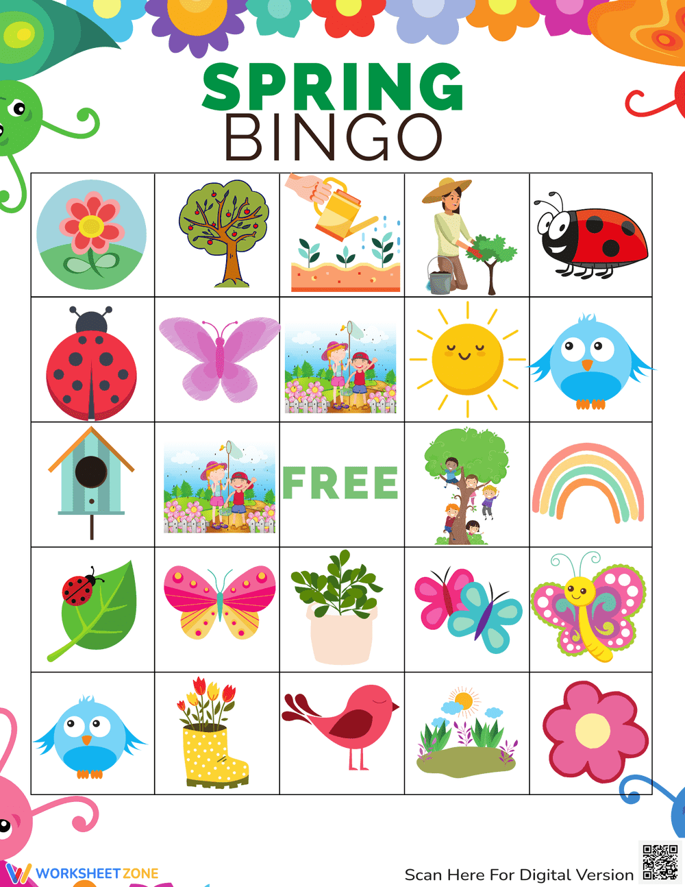 Fun and Engaging Spring Bingo Game - Page 1