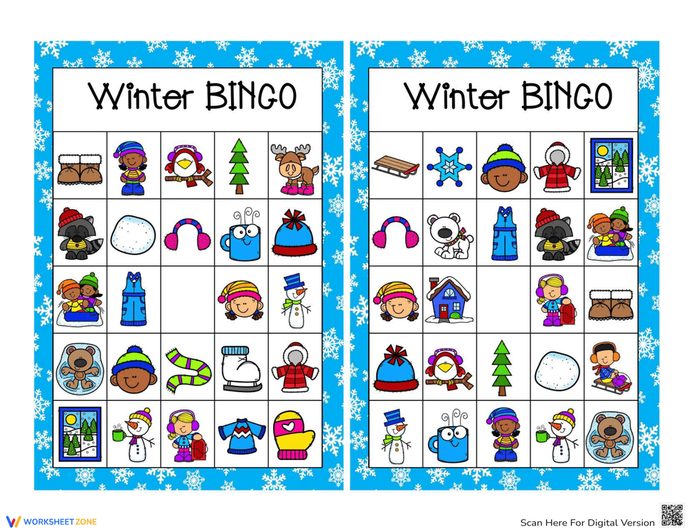 Winter Bingo Cards: A Fun Game - Page 1