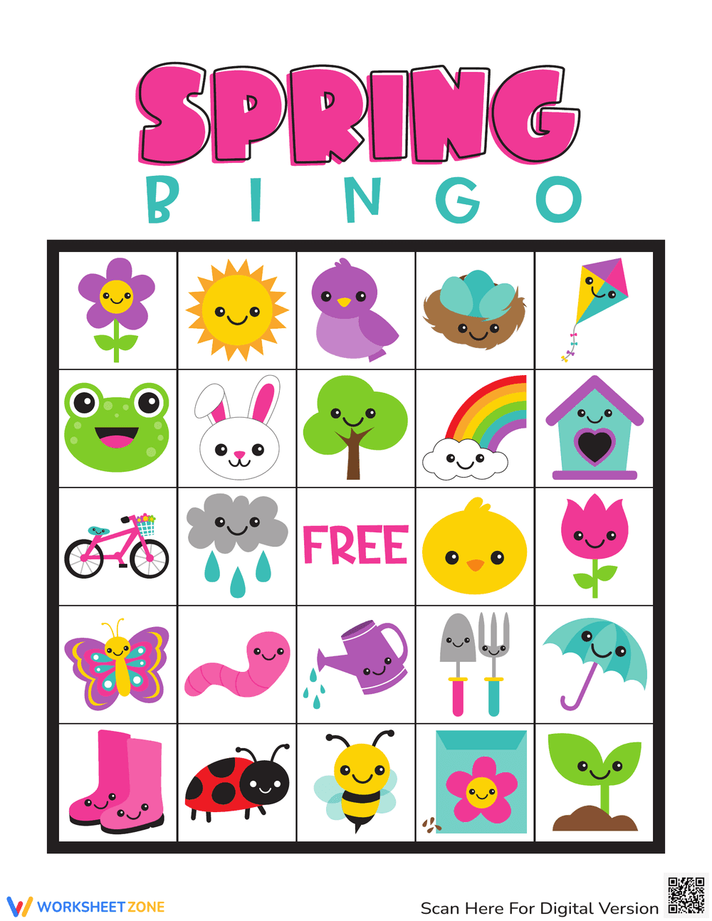 Spring Bingo for Classrooms - Page 1