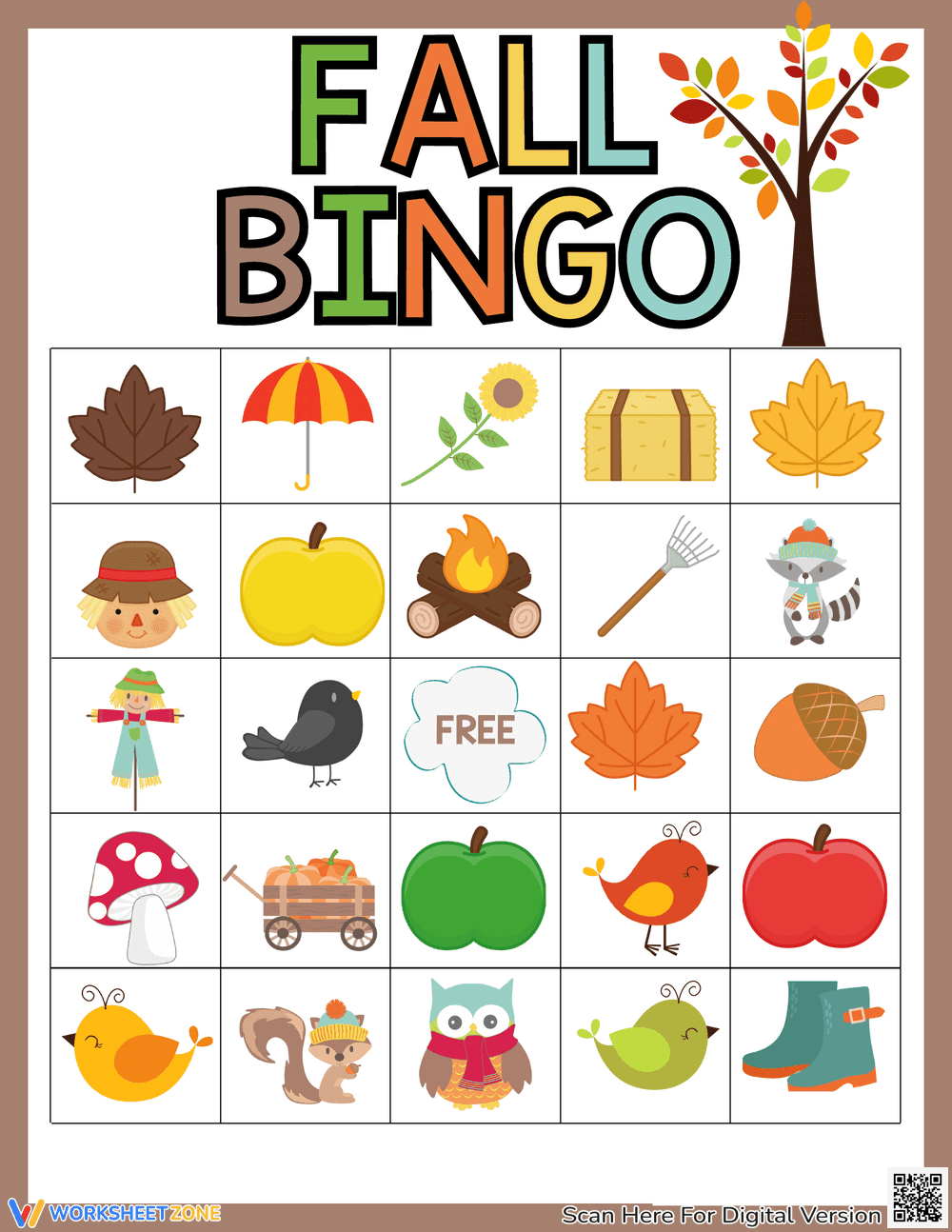 Engaging Fall Bingo for Students - Page 1