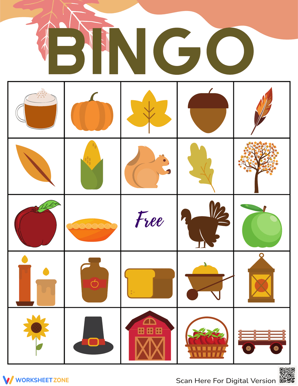 Engaging Fall Bingo Game - Page 1