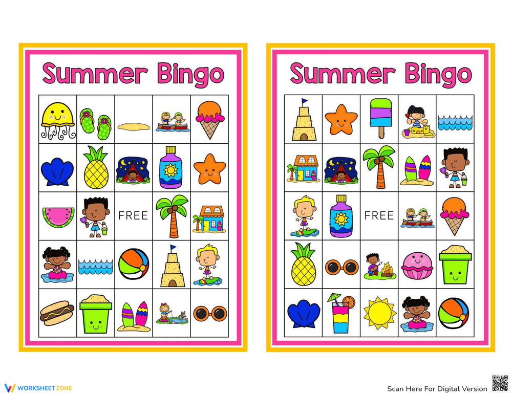 Summer Bingo Game Fun - Page 1