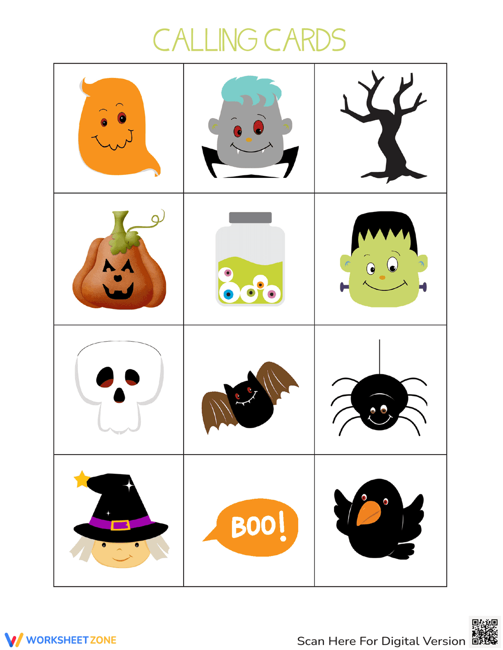 Halloween Bingo Printable | Grade 1-3 Essential - Page 1