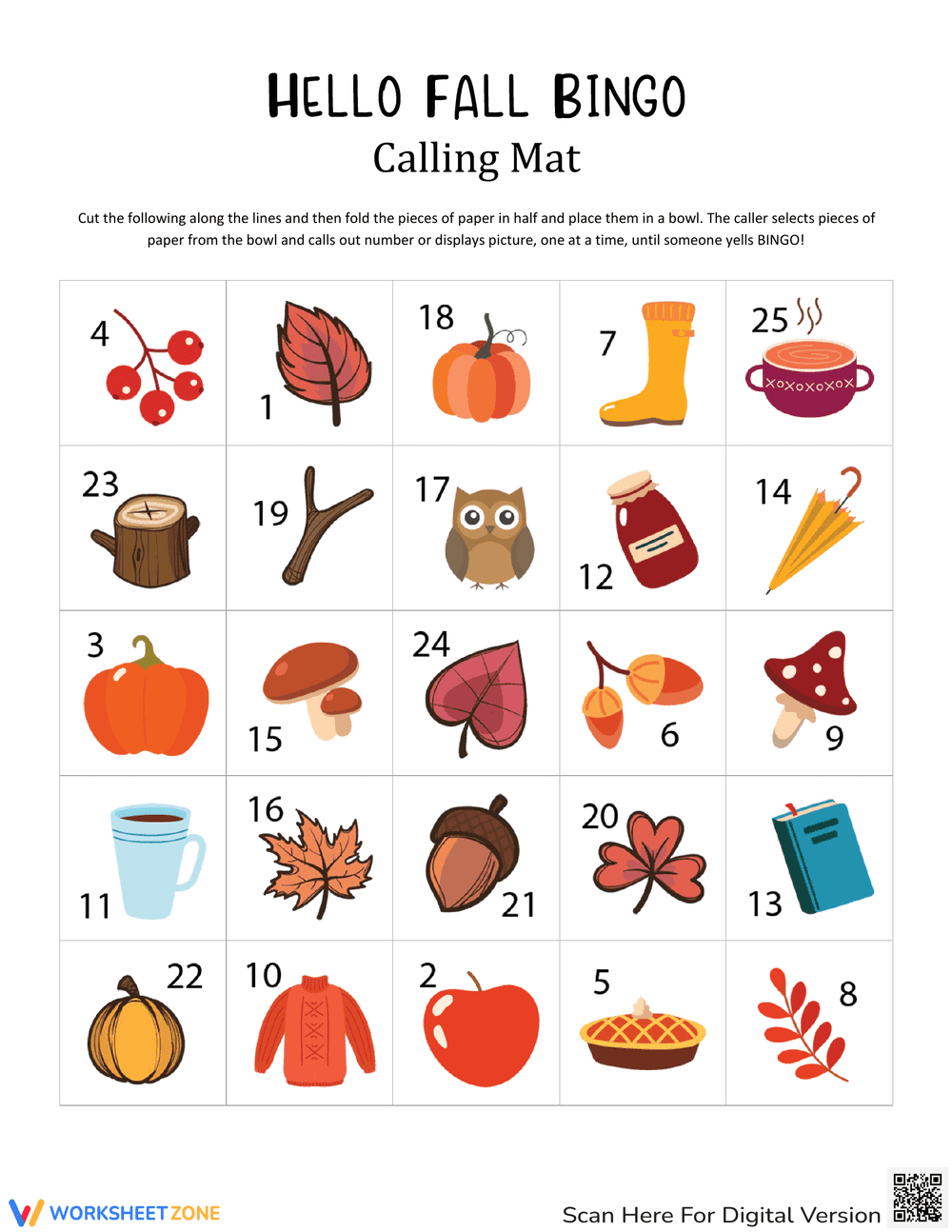 Fall Bingo - Page 1