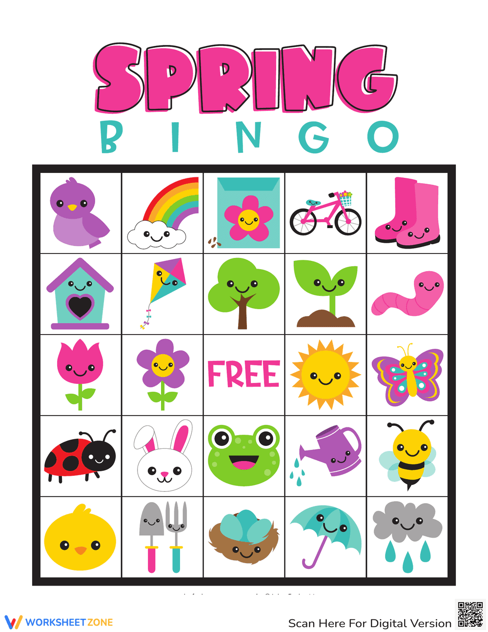 Interactive Spring Bingo Set for Classrooms - Page 1