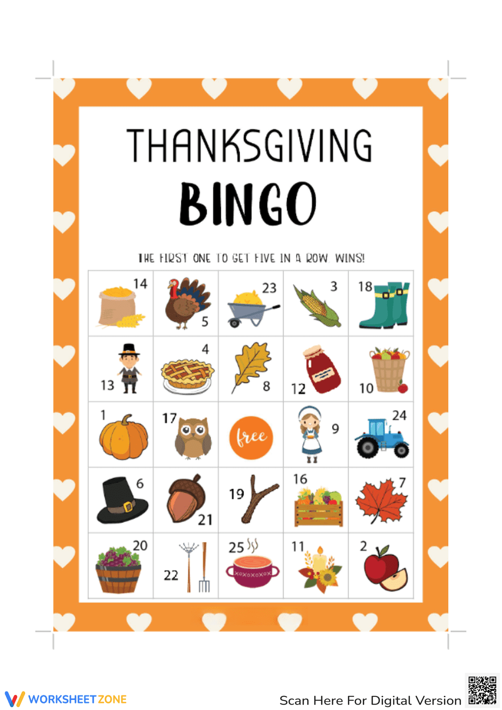 Thanksgiving Bingo Cards - Page 1