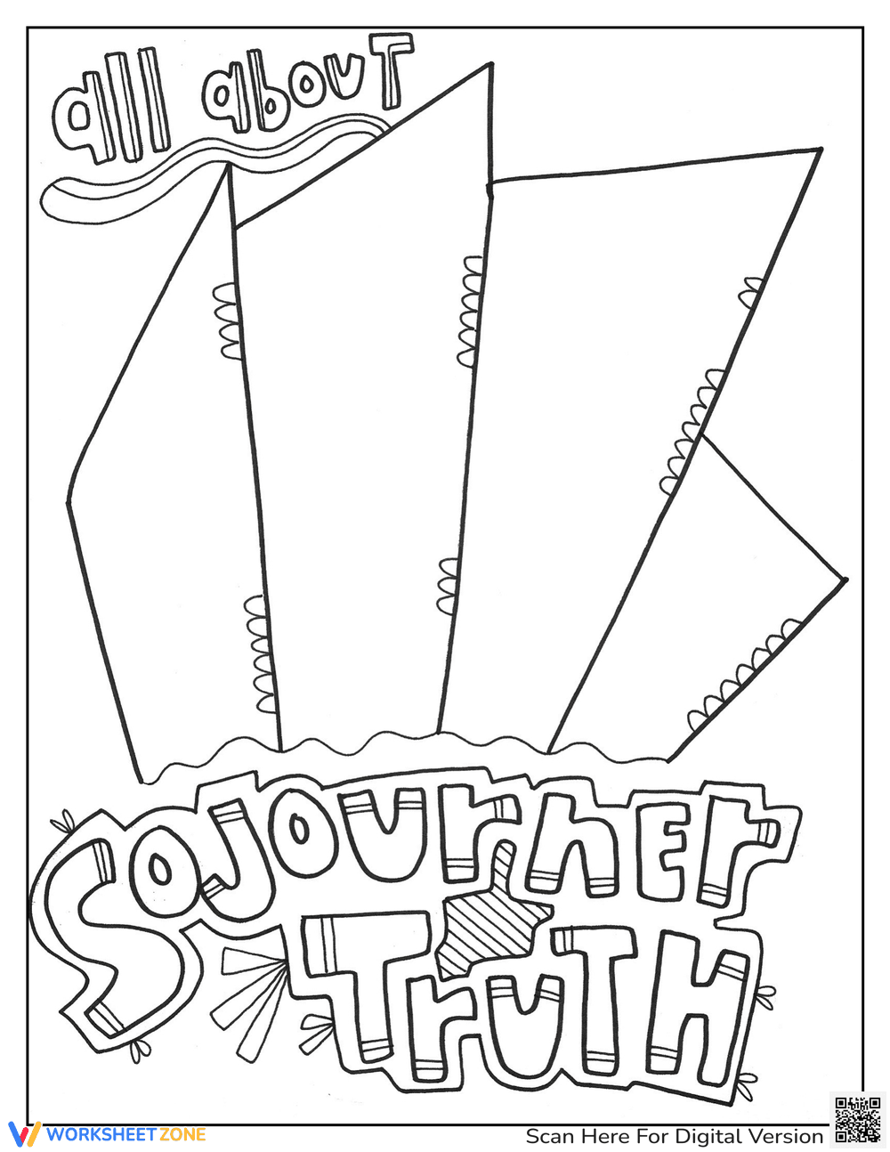 All About Sojourner Truth Worksheet - Page 1