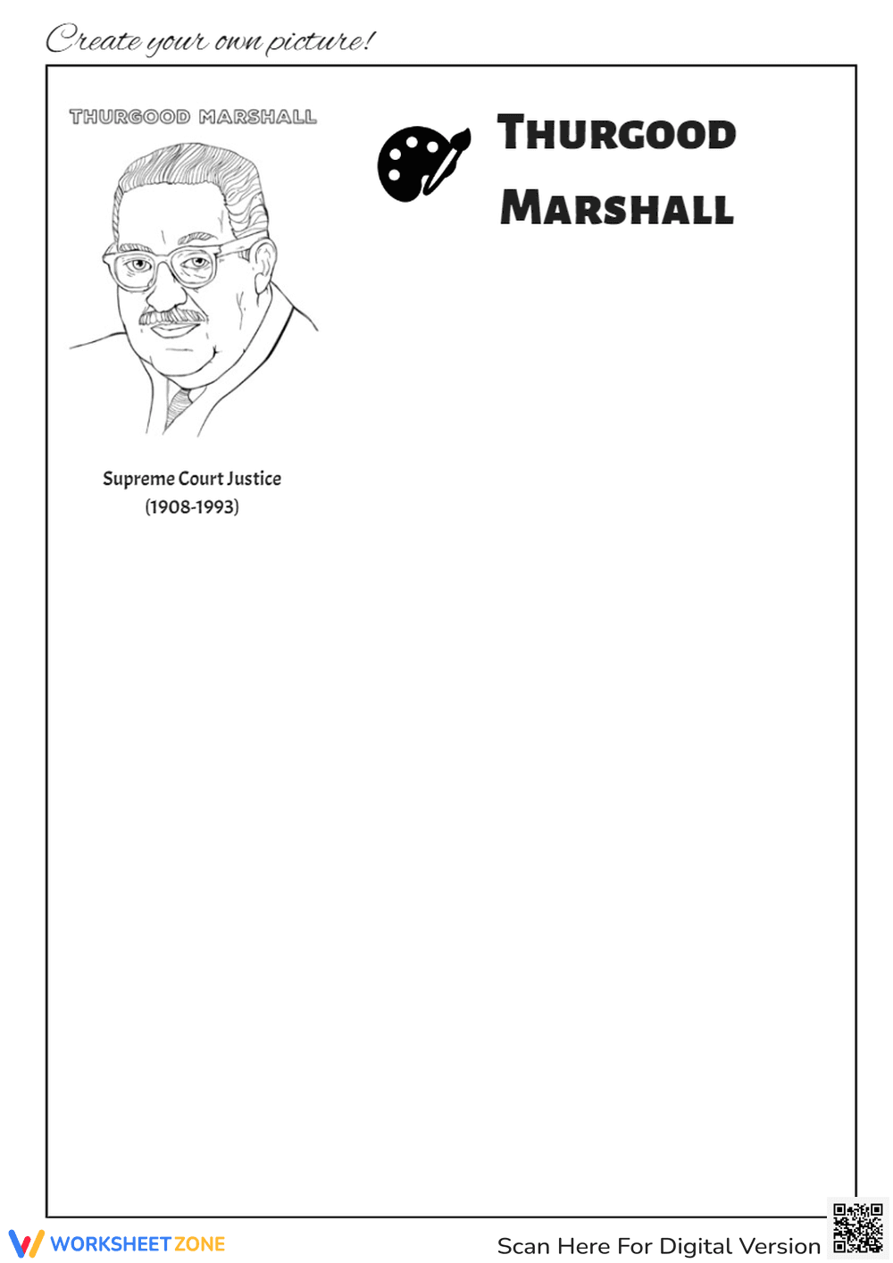 Thurgood Marshall Drawing Practice - Page 1