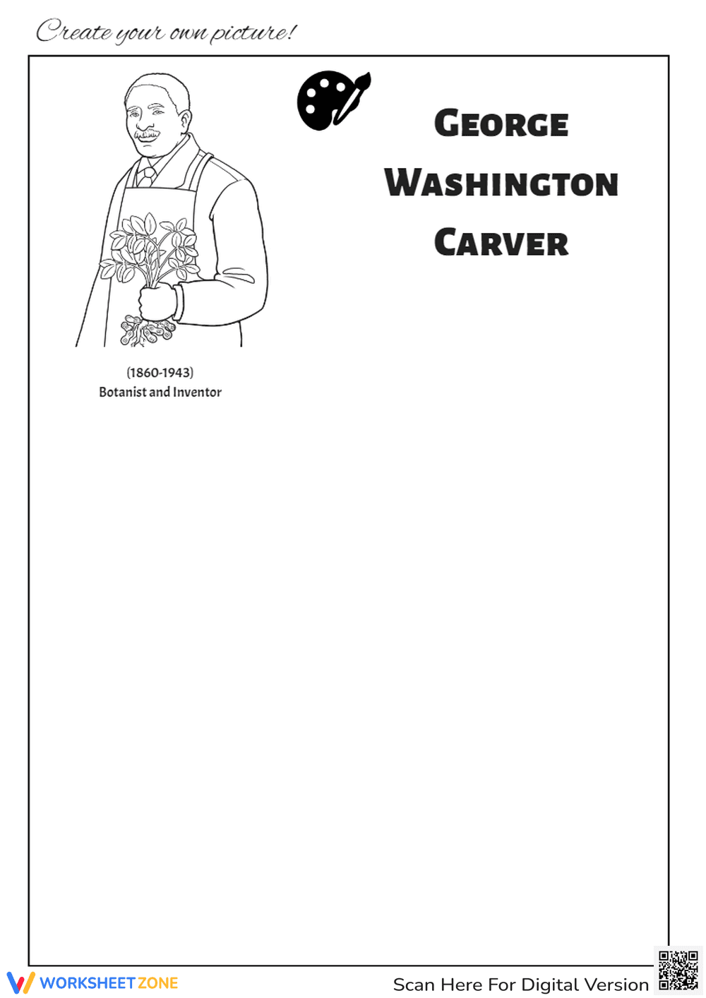 George Washington Carver Drawing Practice - Page 1
