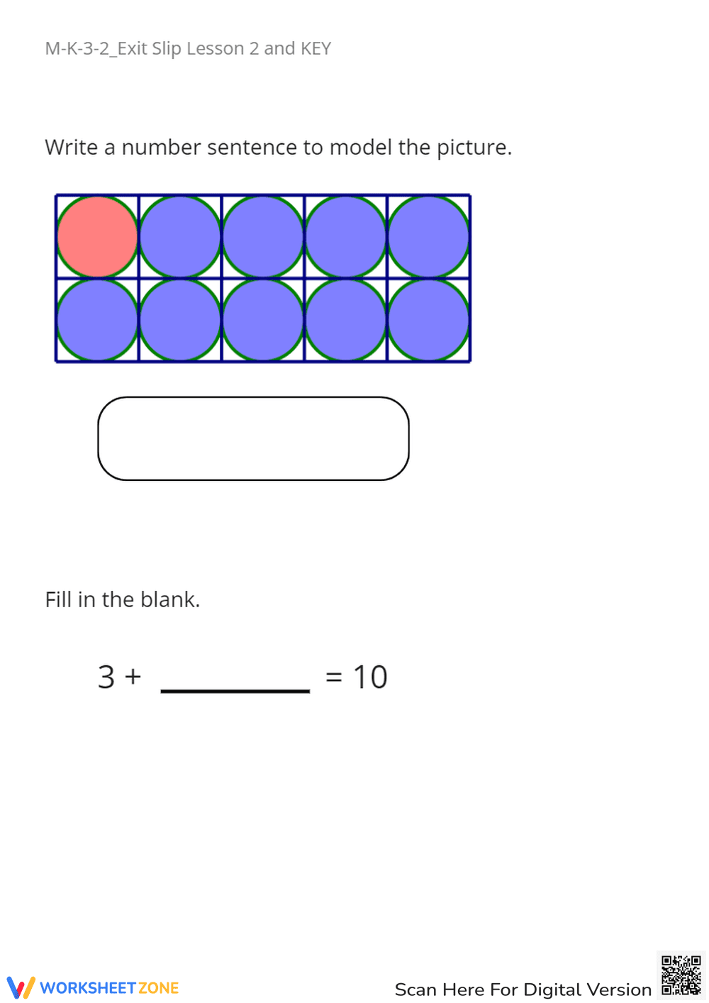 M-K-3-2_Exit Slip Lesson 2 and KEY - Page 1
