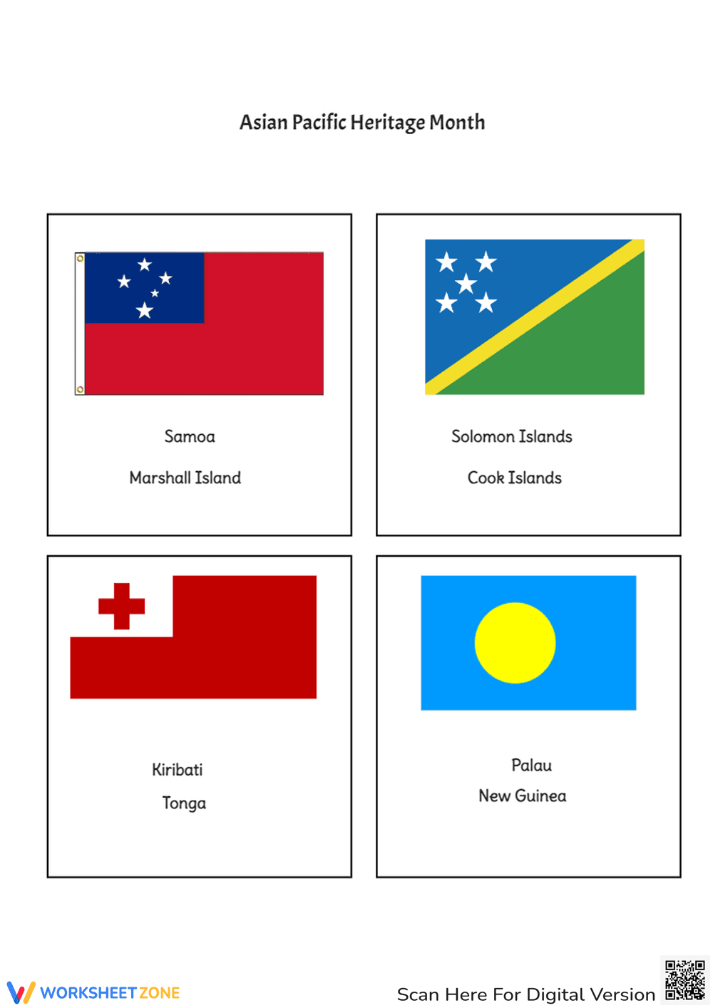 Asian Pacific Heritage Month Flags | Essential Grade 1 - Page 1