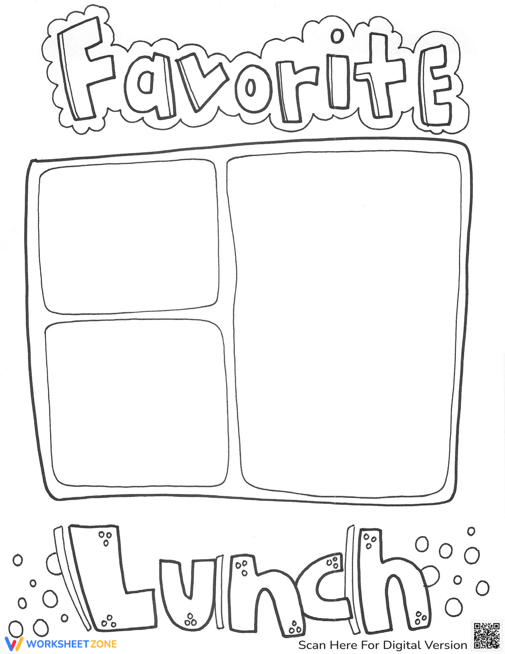 Expressing Preferences: Favorite Lunch Printable - Page 1