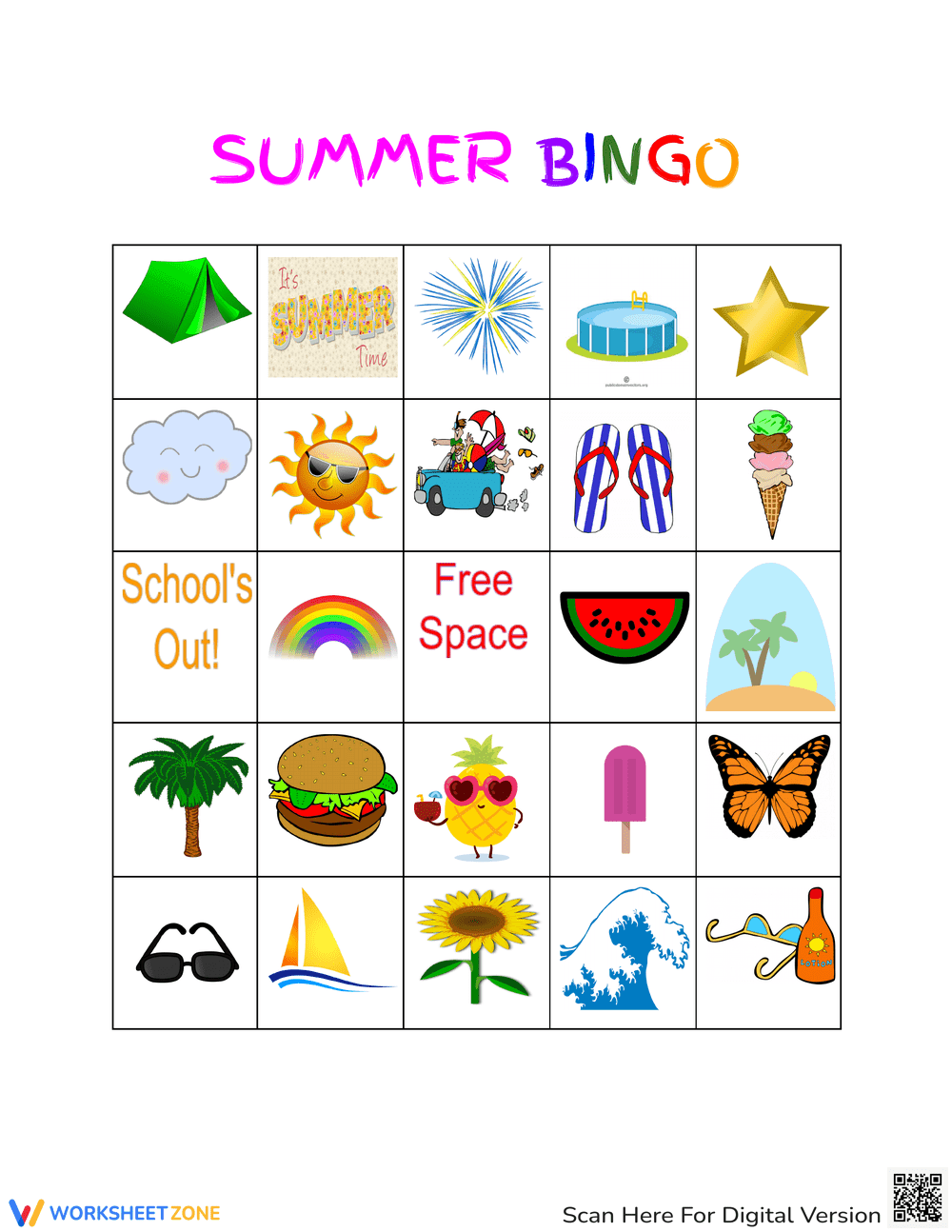 Have Fun This Summer with a Bingo Game - Page 1