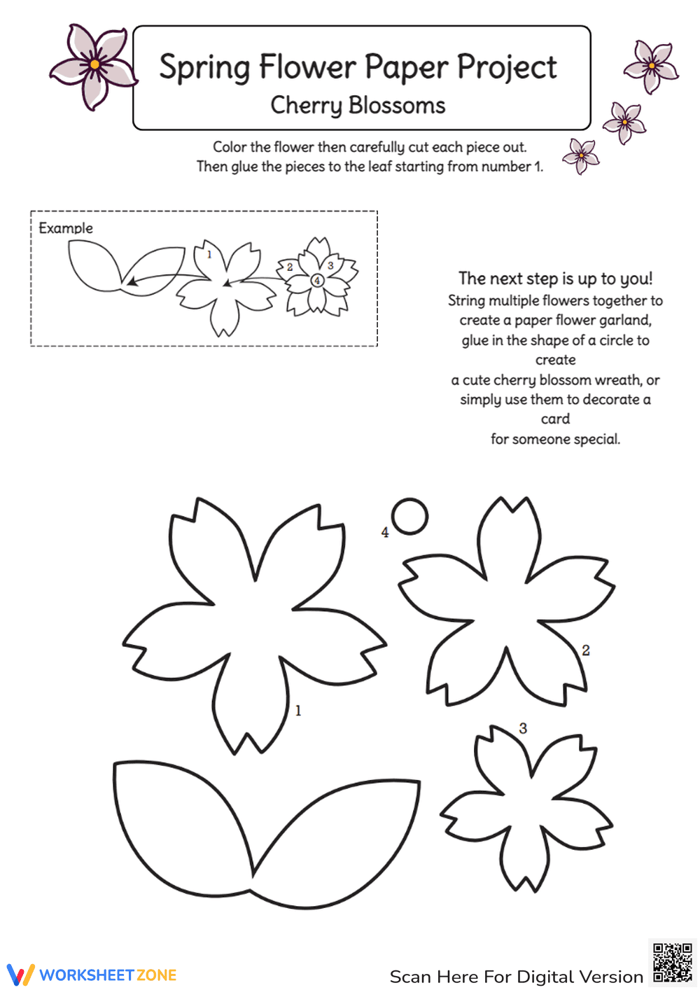 Spring Flower Paper Project - Page 1