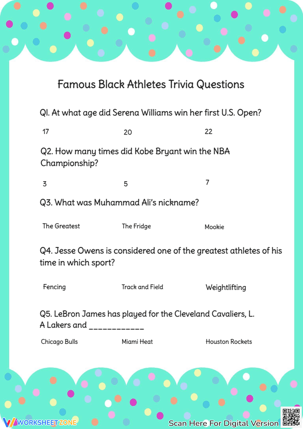Famous Black Historical Figures Trivia Challenge - Page 1