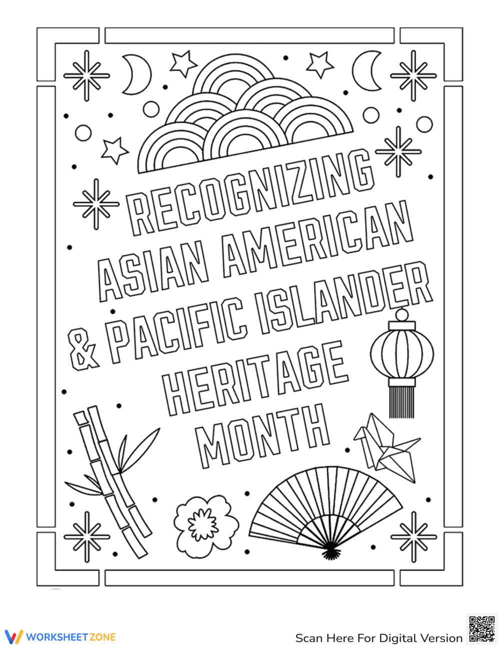 AAPI Heritage Month Coloring Page - Page 1