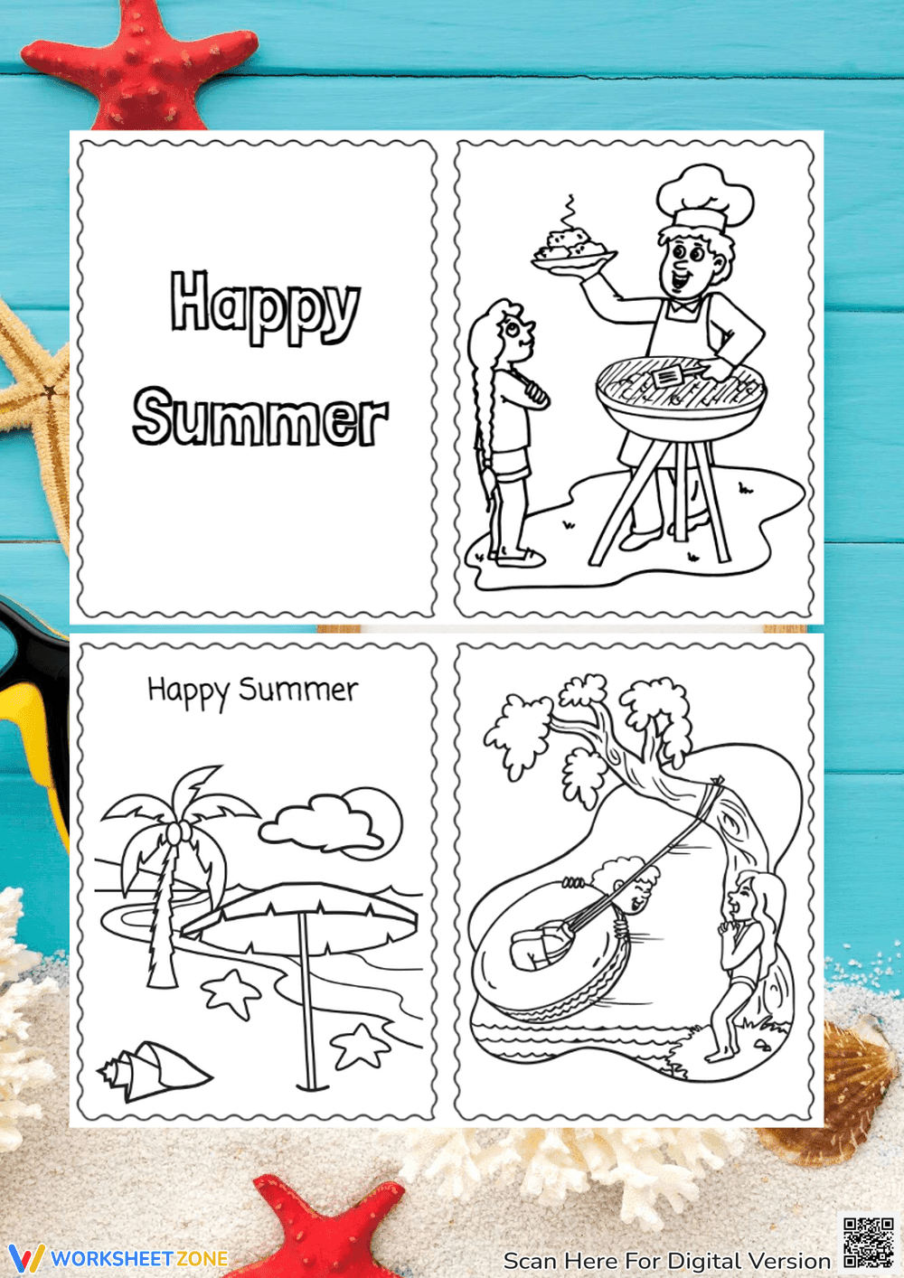Enjoy Summer Greeting Cards Design - Page 1