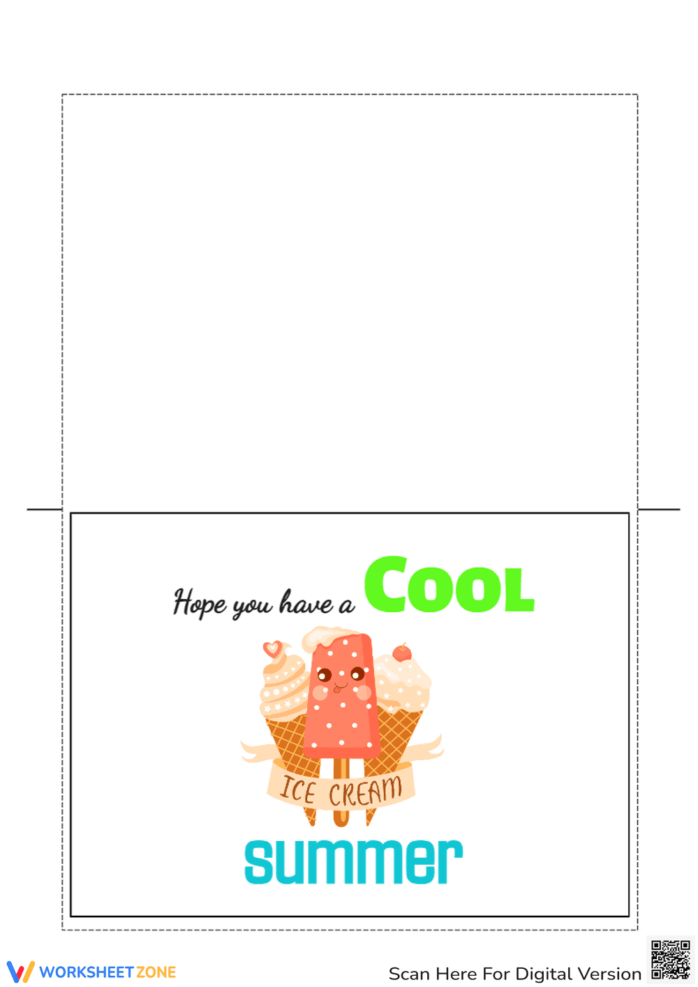 Summer Greeting Card Cut & Paste | Essential Grade K-2 - Page 1