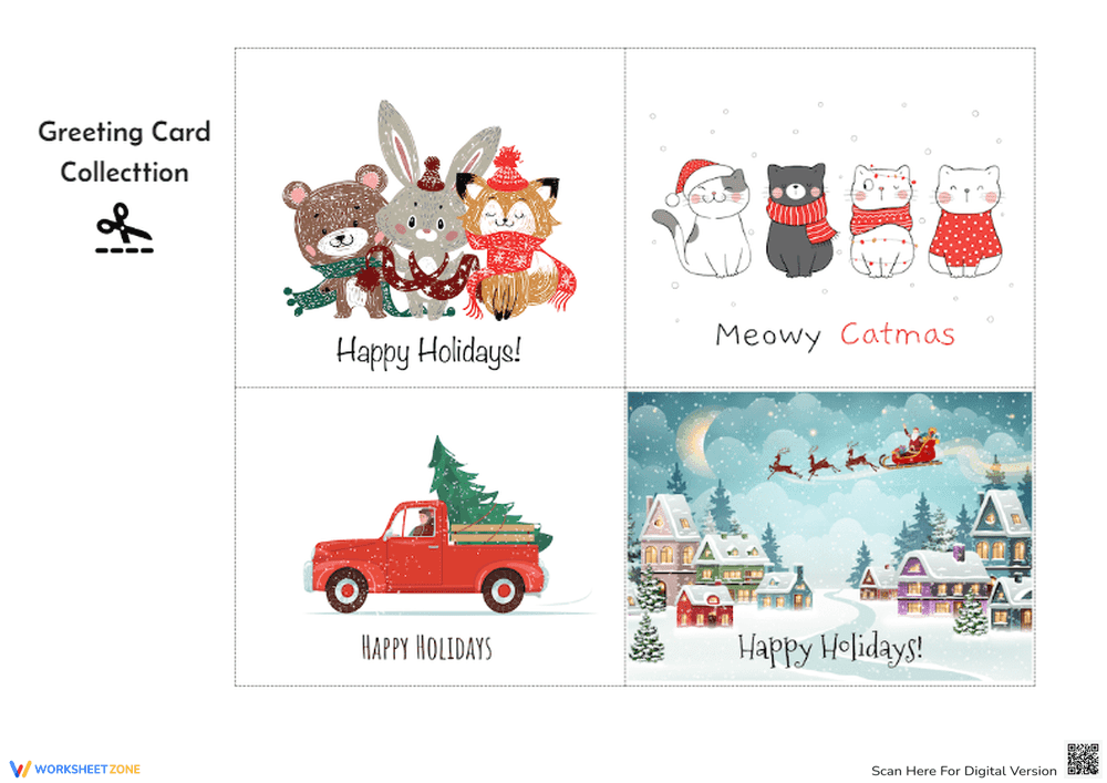 Christmas Greeting Cards Collection for Kids 2 - Page 1
