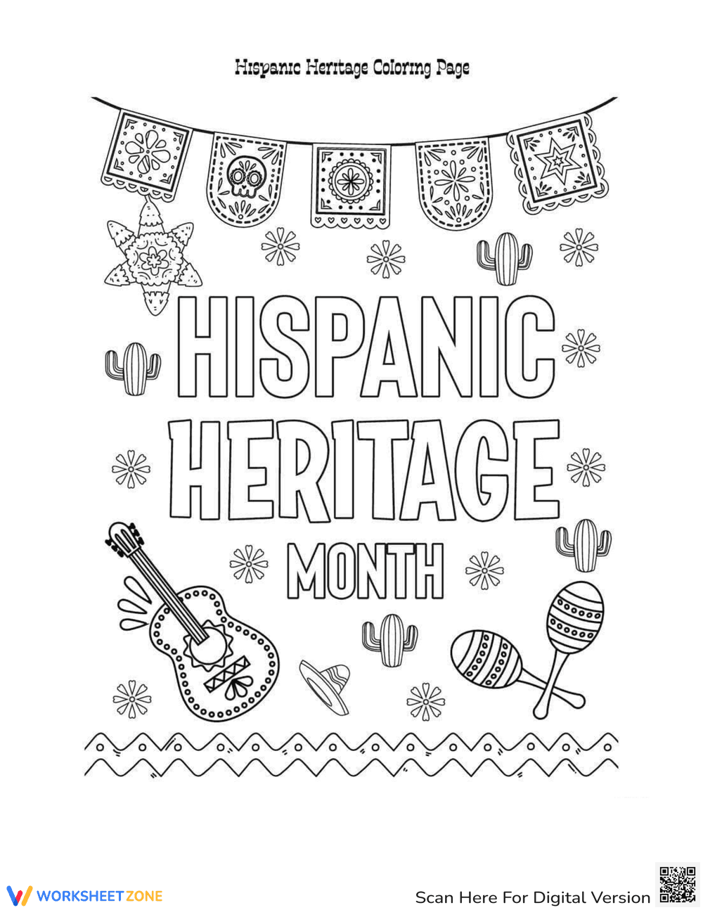 Hispanic Heritage Month Coloring Page - Page 1