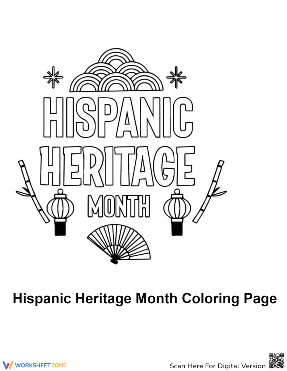 Hispanic Heritage Month Unique Coloring Page - Page 1